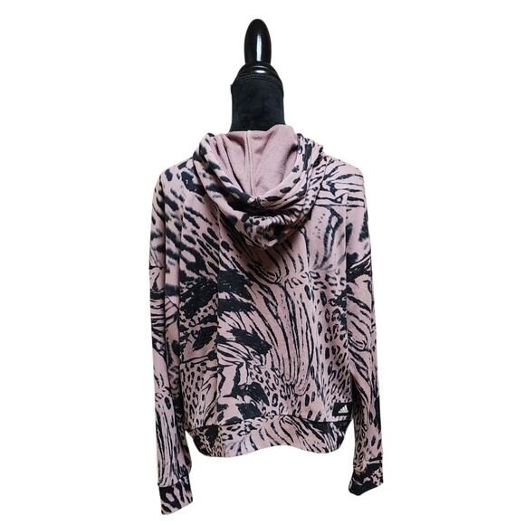 Adidas Women Future Icons Animal Print Hoodie Long Sleeve Sweatshirt Top Large L - Picture 8 of 9